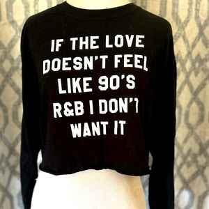 Super Cute cut off long sleeve crop top